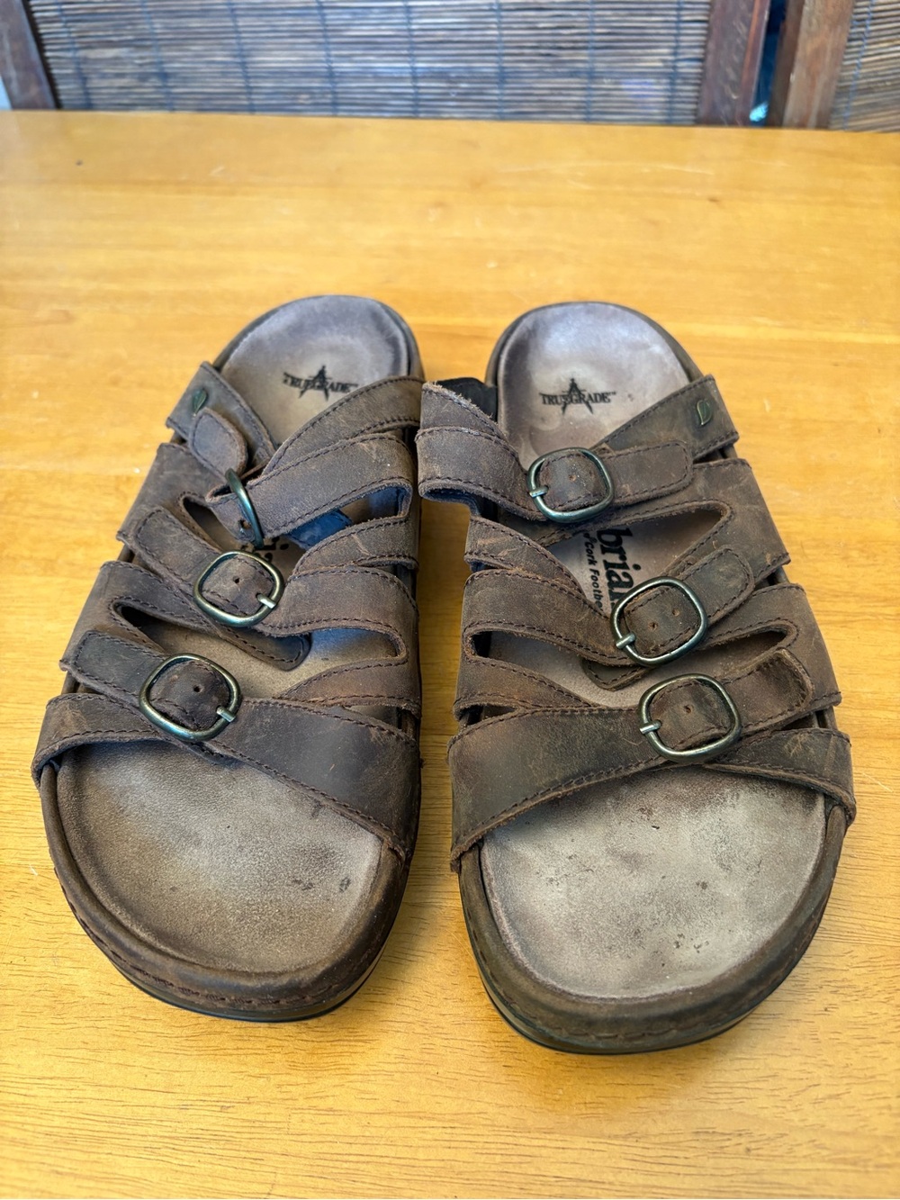 Brown Multi-Strap Women's Leather Sandals
